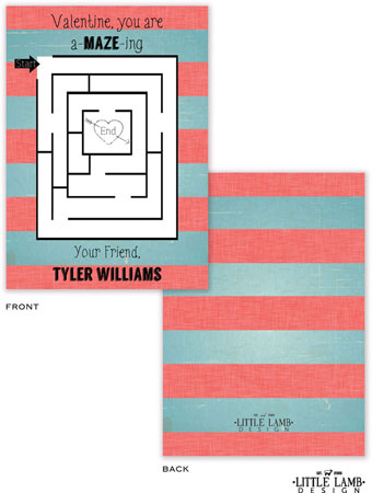 Valentine's Day Exchange Cards by Little Lamb Designs (A-maze-ing) Valentine's Day Exchange Cards by Little Lamb Designs (A-maze-ing)